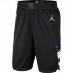Color Black of the product Short NBA Milwaukee Bucks Nike Statement Edition