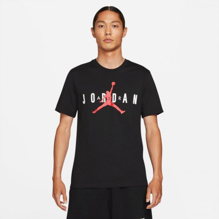 T-shirt Jordan Air Wordmark Black White - Basket4Ballers