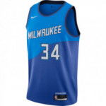 Color Bleu du produit Maillot NBA Giannis Antetokounmpo Milwaukee Bucks...