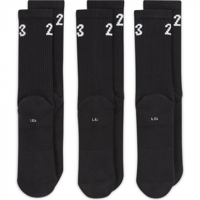 Pack de 3 Chaussettes Jordan Essential Crew Black/White image n°3