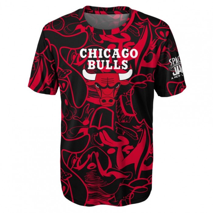 T-shirt NBA Enfant Space Jam 2 Team In The Paint Chicago Bulls image n°1