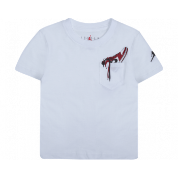 T-shirt Jordan Petit Enfant Air Jordan 1 Pocket Play Blanc