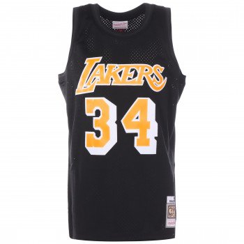Baseball Shirt NBA Los Angeles Lakers Mitchell & Ness Black - Basket4Ballers