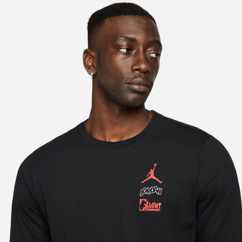 T-Shirt Jordan Flight Team black/gym red - Basket4Ballers