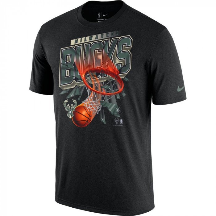 T-shirt NBA Milwaukee Bucks Nike Courtside black