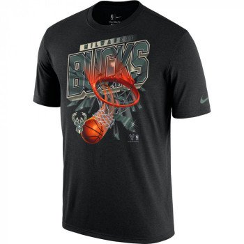T-shirt NBA Milwaukee Bucks Nike Courtside black | Nike