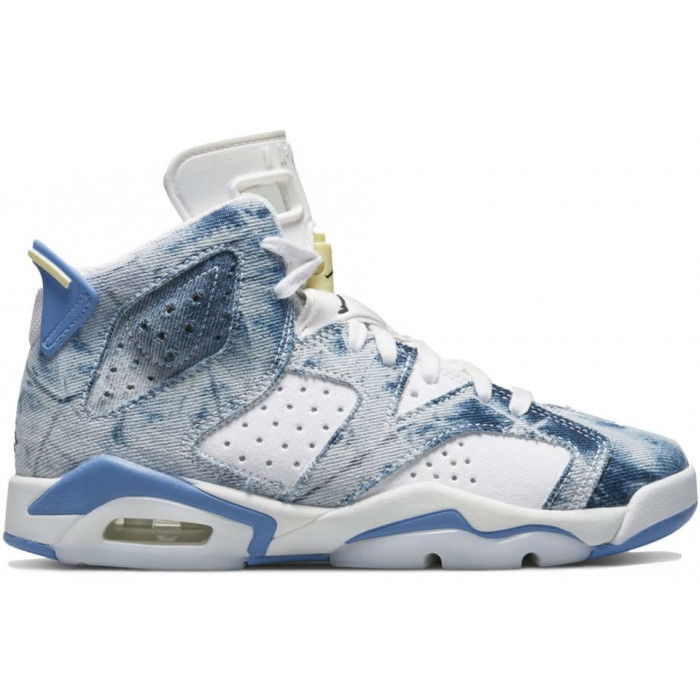 air jordan retro 6 washed denim basketball shoes