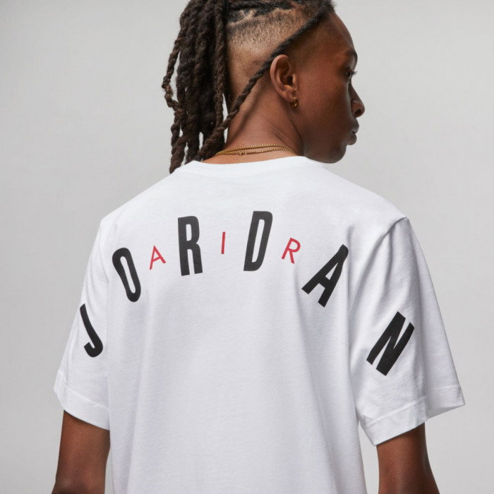T-shirt Jordan Air white/black/gym red 