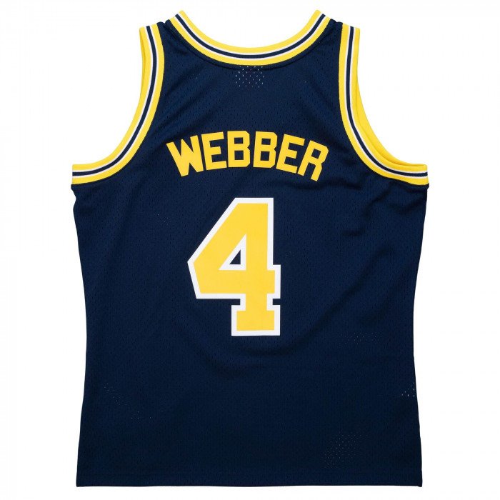 Maillot NCAA Chris Webber University of Michigan 1991 Mitchell&Ness Road Edition image n°2