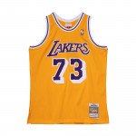 Color Jaune du produit Maillot NBA Dennis Rodman Los Angeles Lakers 1998...