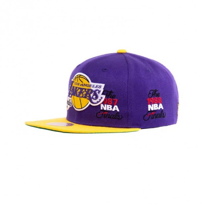 Casquette NBA Los Angeles Lakers Mitchell&Ness Patched Up Snapback image n°3