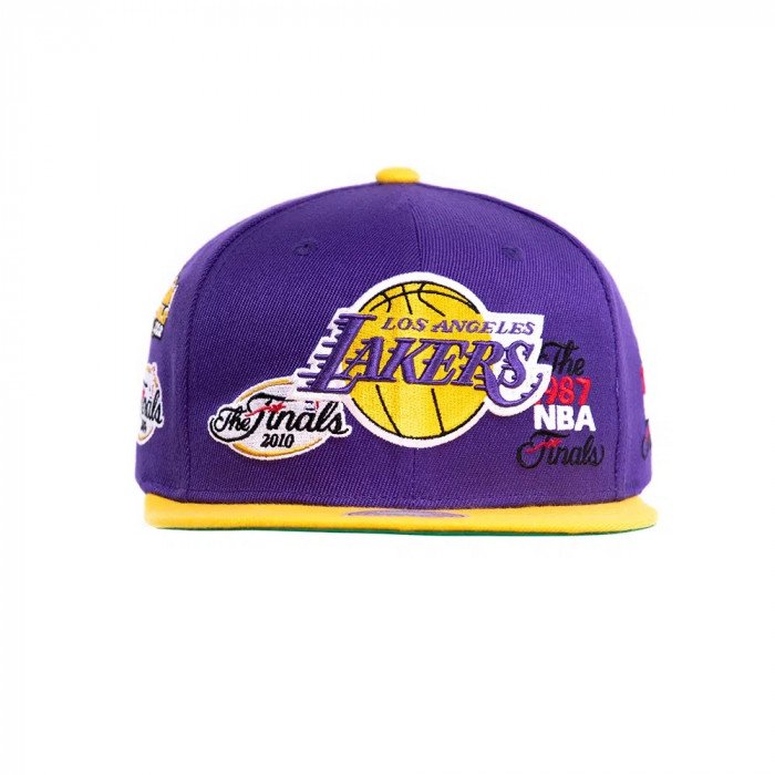 Casquette NBA Los Angeles Lakers Mitchell&Ness Patched Up Snapback image n°1