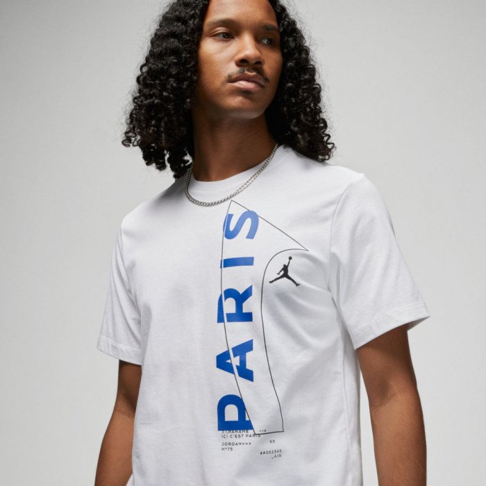 T-shirt Jordan x Paris Saint-Germain white/game royal/black image n°3