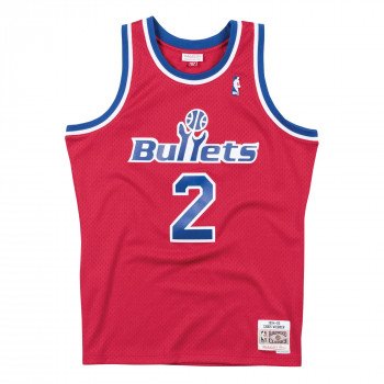 Mitchell & Ness NBA Mens Washington Bullets Wes Unseld Basketball Jersey  SZ 4XL