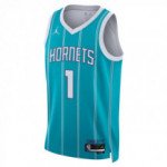 Color Bleu du produit Maillot NBA Lamelo Ball Charlotte Hornets Jordan...