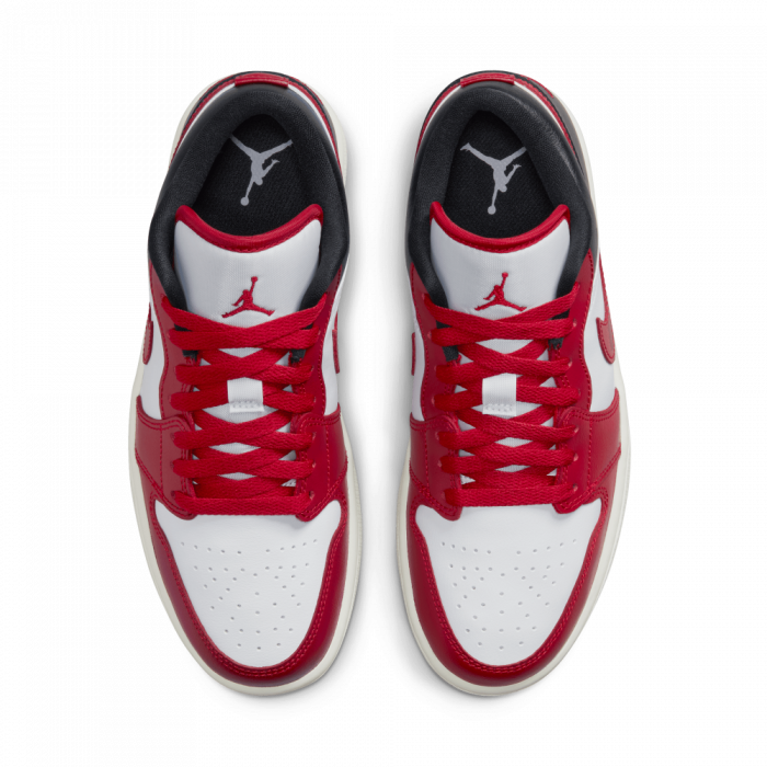 Air Jordan 1 Low white/gym red-black-sail image n°4