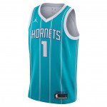 Color Blue of the product Maillot NBA Enfant Lamelo Ball 01 Charlotte Hornets...
