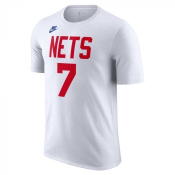 Nike t shirt gray black white swoosh M Brooklyn Nets KD 7 LV