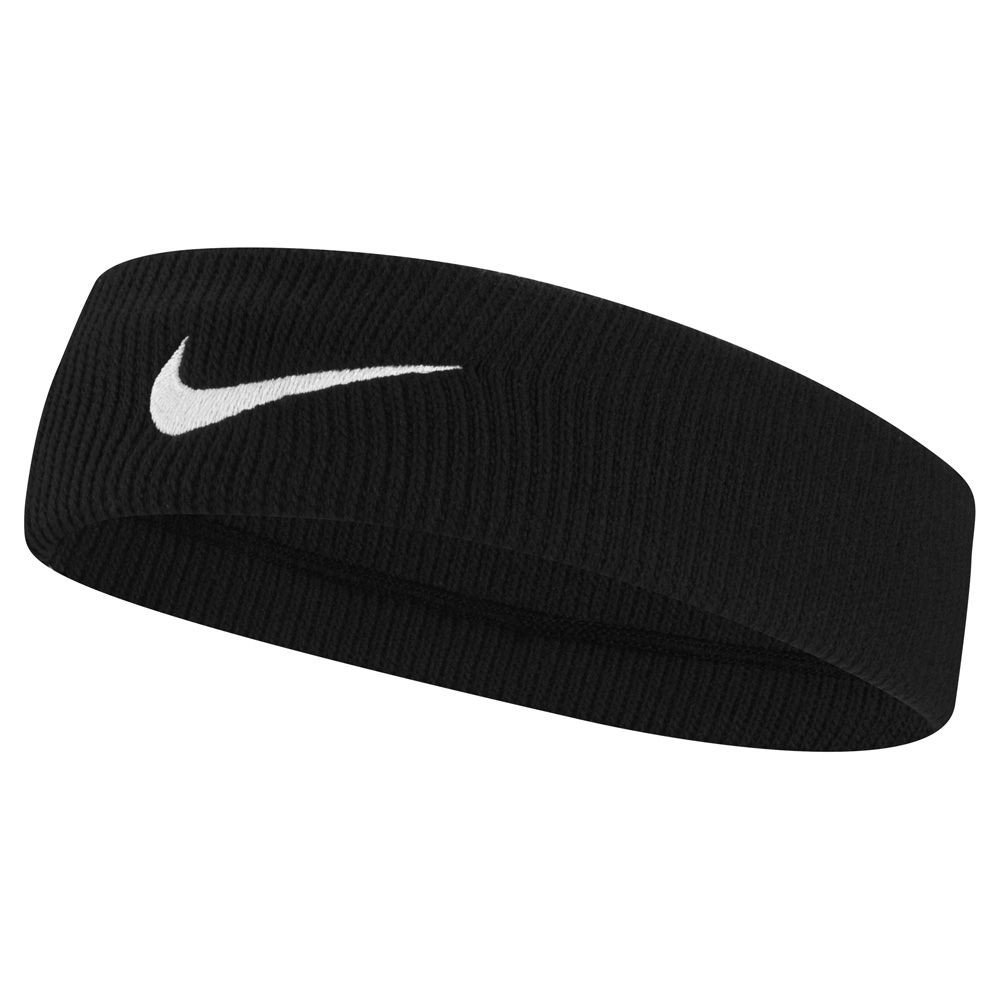 Bandeau sport en coton éponge extensible Nike Swoosh, noir