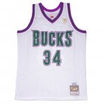 Color White of the product Maillot NBA Ray Allen Milwaukee Bucks 1996...