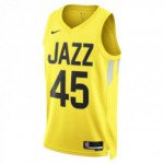 Color Yellow of the product Maillot NBA Donovan Mitchell Utah Jazz Nike Icon...
