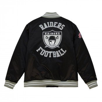Veste NFL Oakland Raiders Mitchell&ness Heavyweight Satin Jacket | Mitchell & Ness