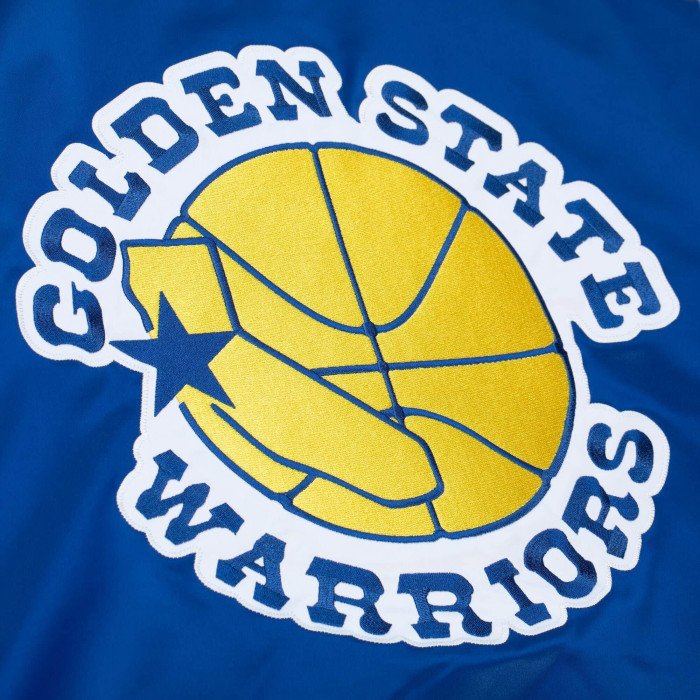 Veste NBA Golden State Warriors Mitchell&ness Heavyweight Satin Jacket image n°3