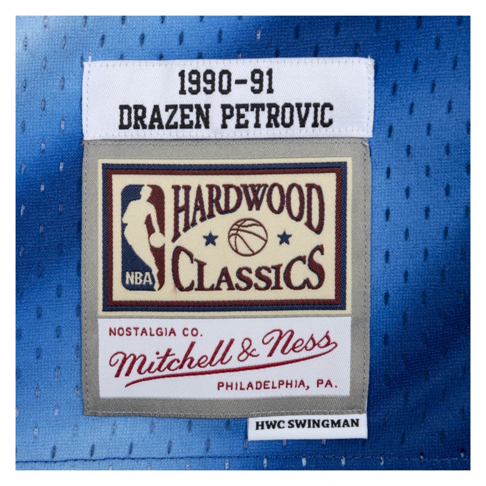 Drazen Petrovic New Jersey Nets Mitchell & Ness Hardwood Classics Swingman  Jersey - Blue