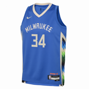 Maillot NBA Giannis Antetokounmpo Milwaukee Bucks Nike City Edition Enfant | Nike