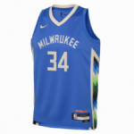 Color White of the product Maillot NBA Giannis Antetokounmpo Milwaukee Bucks...