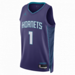 Color Violet du produit Maillot NBA Lamelo Ball Charlotte Hornets Jordan...