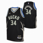 Color Noir du produit Maillot NBA Giannis Antetokounmpo Milwaukee Bucks...