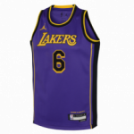 Color Violet du produit Maillot NBA Lebron James Los Angeles Lakers Jordan...