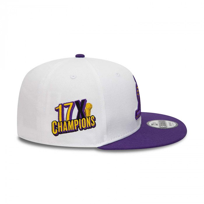 Casquette NBA New Era Los Angeles Lakers White Crown Patches 9fifty image n°3