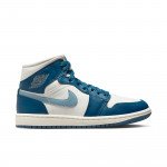 Color Blue of the product Air Jordan 1 Mid Sky French Blue Womens