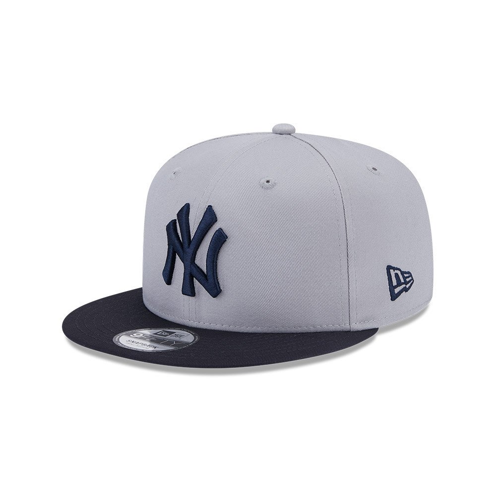 Casquettes New Era New York Yankees Contrast Side Patch 9Fifty Snapback Cap  Gray/ Navy