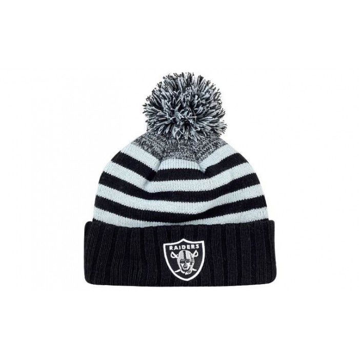 Bonnet pompom New Era Oakland Raiders Snowfall