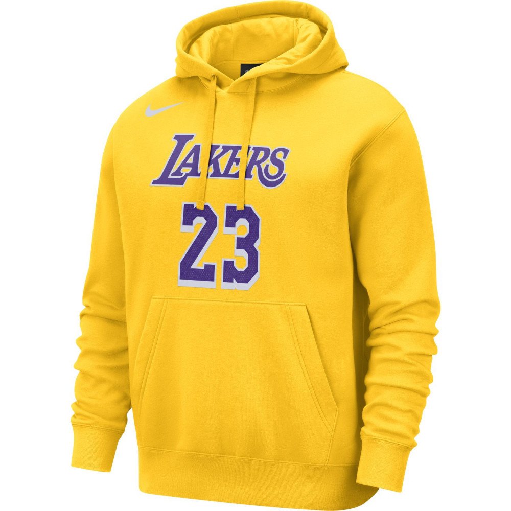 NBA LA Lakers Hoody Name&number amarillo - Basket4Ballers