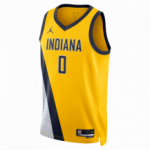 Color Jaune du produit Maillot NBA Tyrese Haliburton Indiana Pacers Jordan...