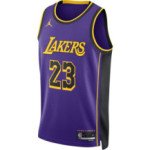 Color Purple of the product NBA Jersey Lebron James Los Angeles Lakers Jordan...