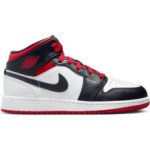 Color White of the product Air Jordan 1 Mid Gym Red Enfant GS