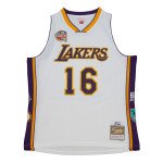 Color White of the product Maillot NBA Paul Gasol Los Angeles Lakers Mitchell &...