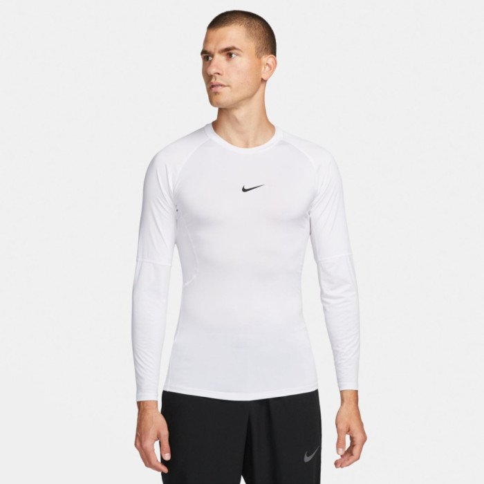T-Shirt manches longues Nike Pro white/black image n°1
