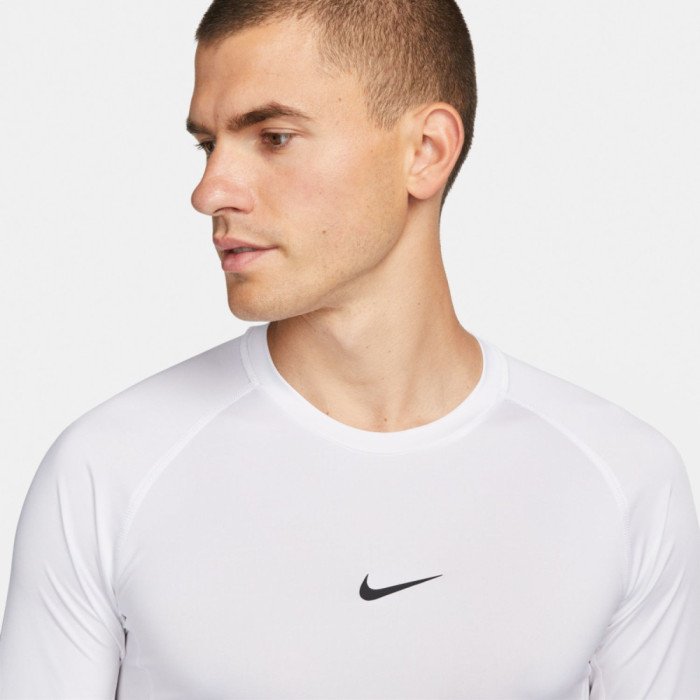 T-Shirt manches longues Nike Pro white/black image n°3