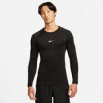 Color Black of the product T-Shirt manches longues Nike Pro black/white