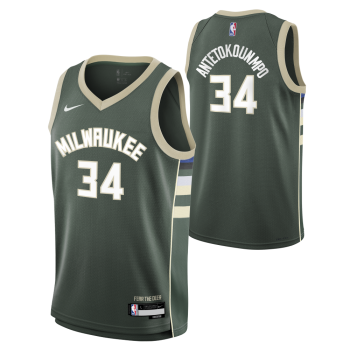 Maillot NBA Giannis Antetokounmpo Milwaukee Bucks Nike Icon Edition Enfant | Nike
