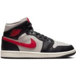 Color Black of the product Air Jordan 1 Mid Bred Grey Womens