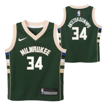 Nike NBA Sports Basketball Jersey/Vest SW Fan Edition Milwaukee Bucks  Alphabet 34 Green 864489-323