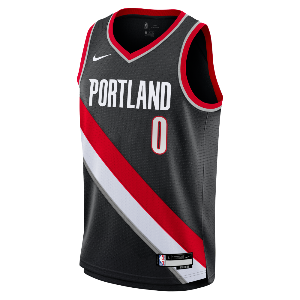 Nike Portland Trailblazers Rip City Edition Jersey Damian Lillard #0