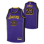 Color Purple of the product Boys Statement Jersey Los Angeles Lakers Lebron...